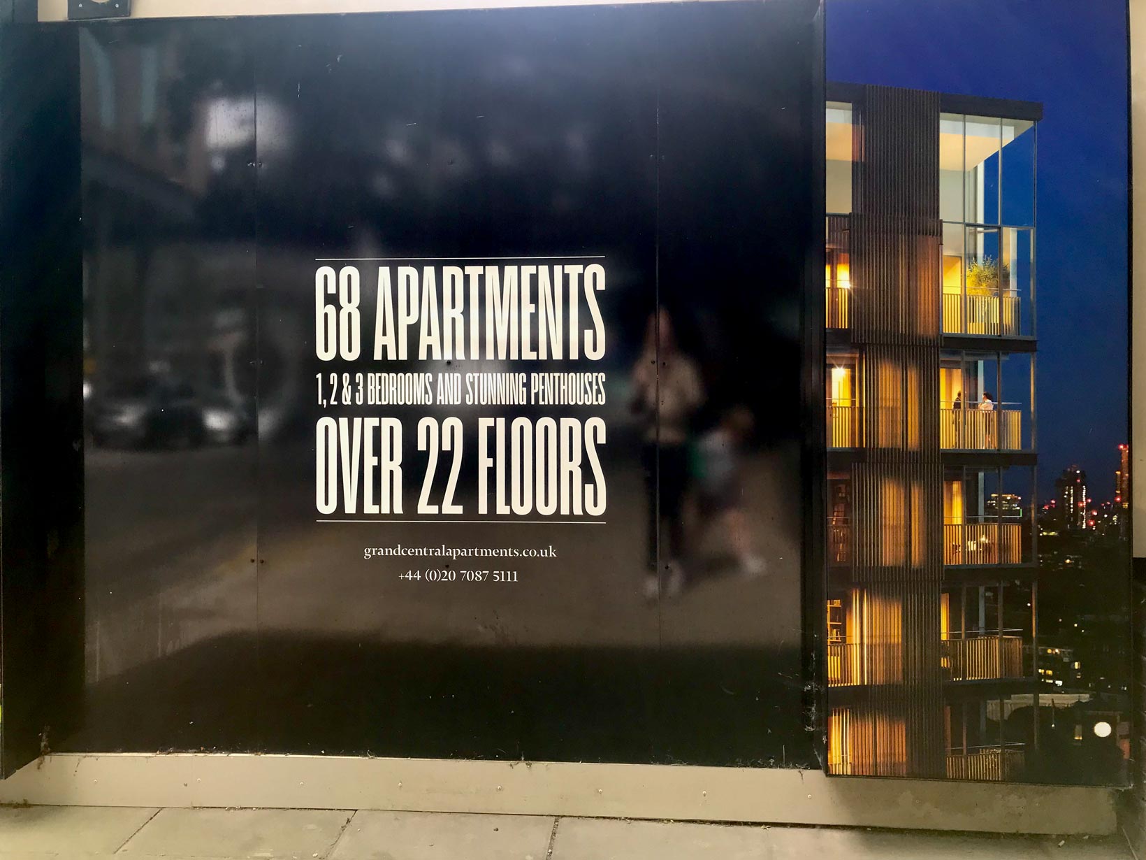 Grand Central Apartments hoarding