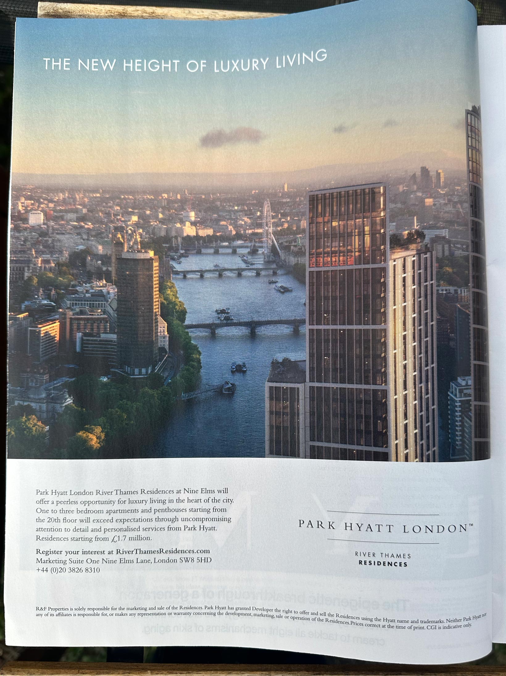 Just launched - Park Hyatt London River Thames Residences