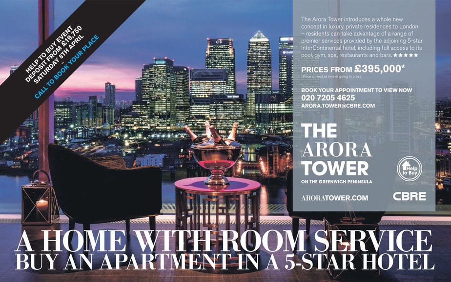 the arora tower advert help to buy event 2017