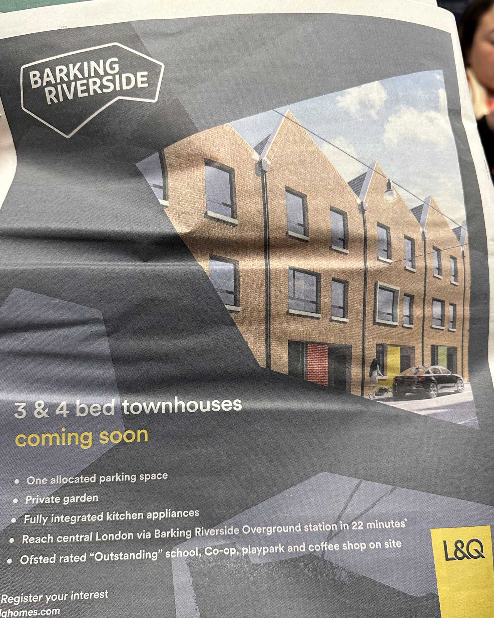 Townhouses coming soon to Barking Riverside