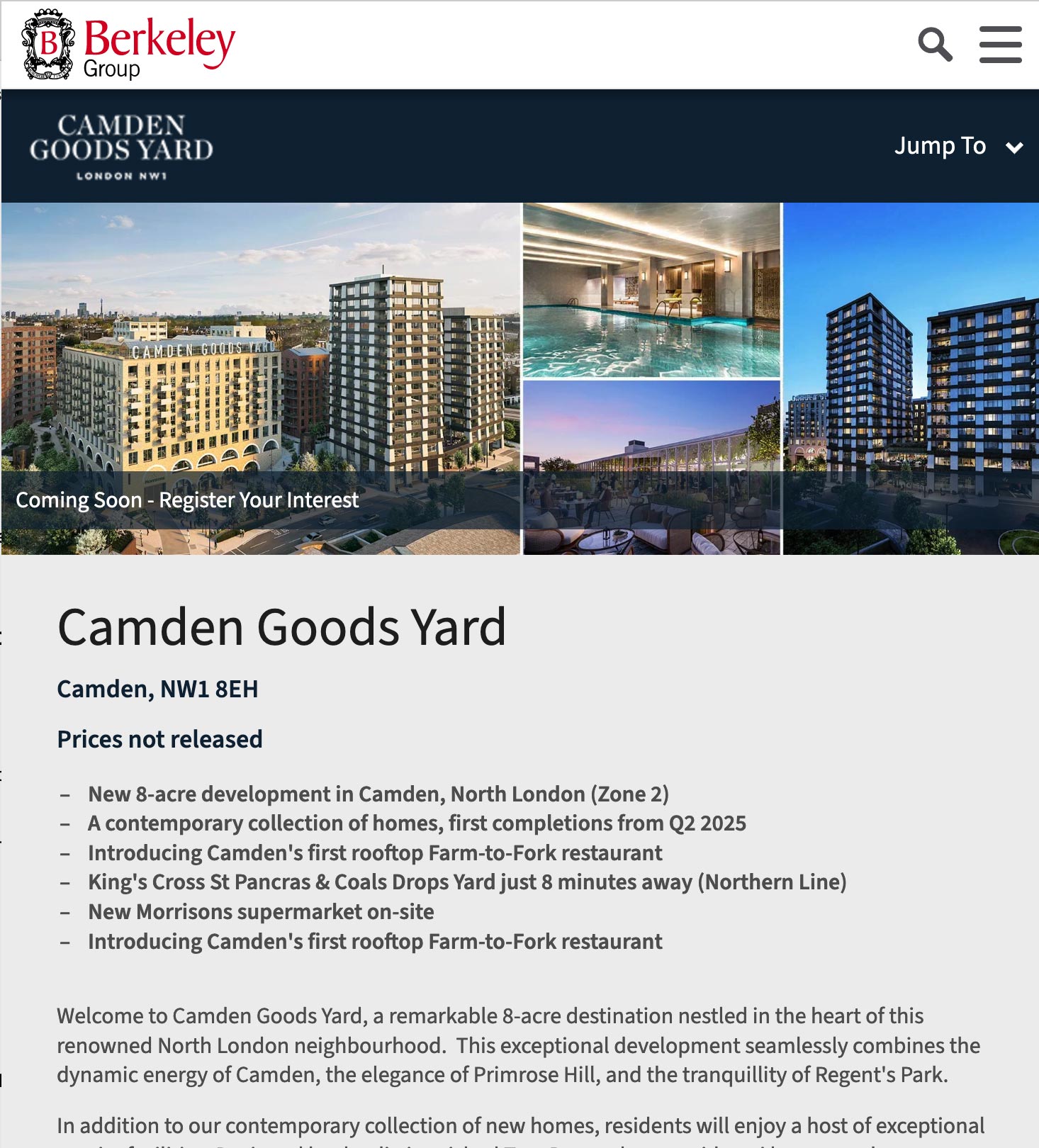 Register your interest in the new homes at Camden Goods Yard