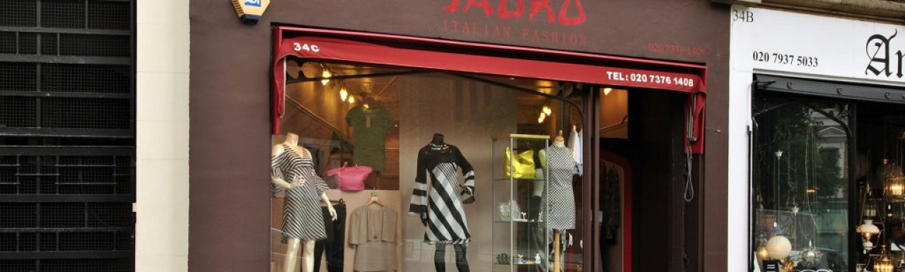 Italian fashion store Jauko at 34C Kensington Church Street in June 2013.