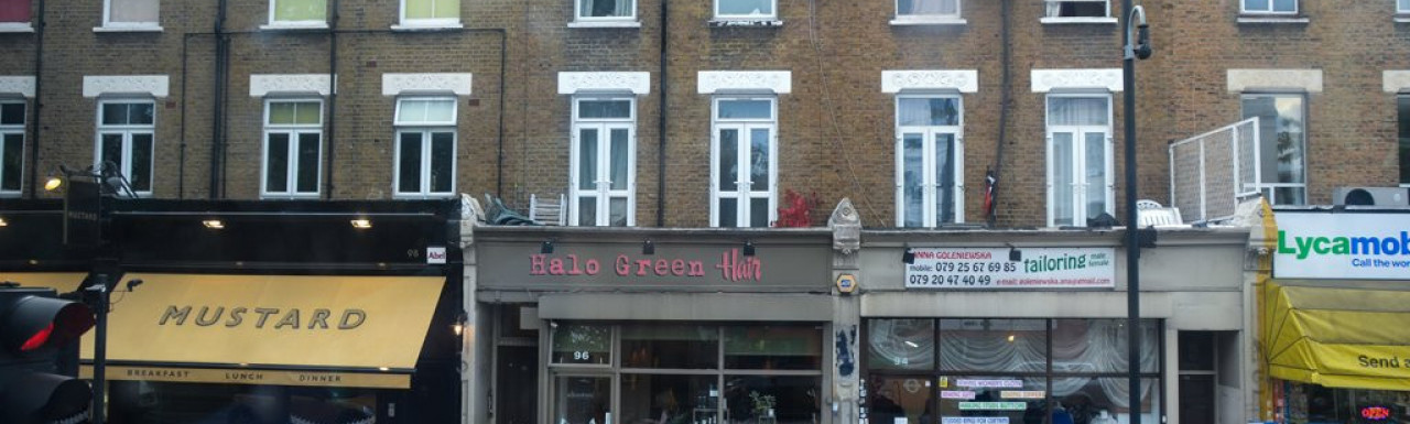 Halo Green Hair at 96 Shepherds Bush Road