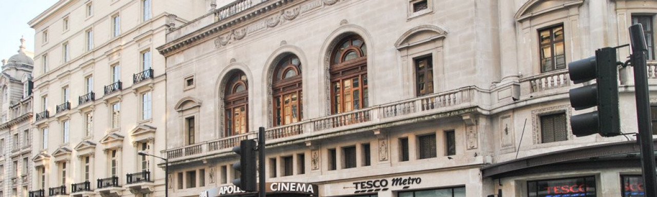 Apollo Cinema and Tesco Metro at 17-25 Lower Regent Street in 2013