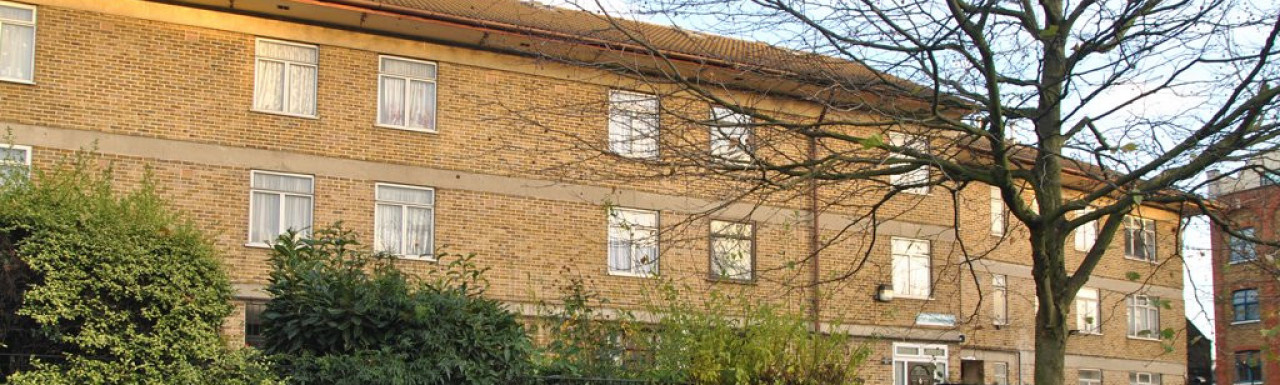 140-192 Kingsland Road building at at York Row Estate in 2013