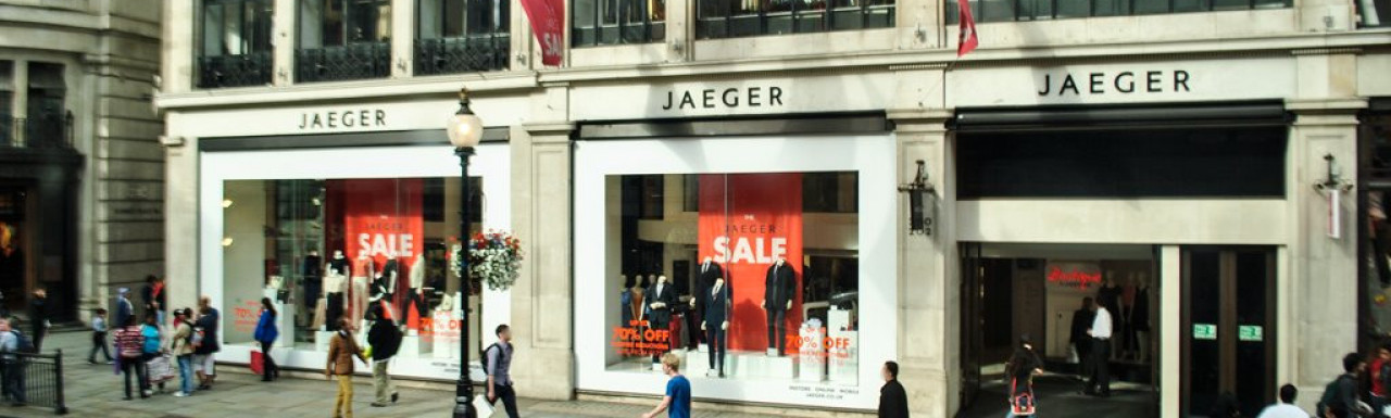 Jaeger store at 200-2016 Regent Street in 2012