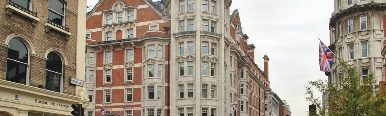Bloomsbury Street Hotel building at 9-13 Bloomsbury Street in London WC1.