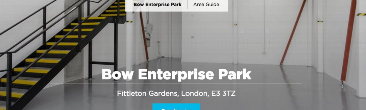 Bow Enterprice Park on Workspace website in July 2017; screen capture.