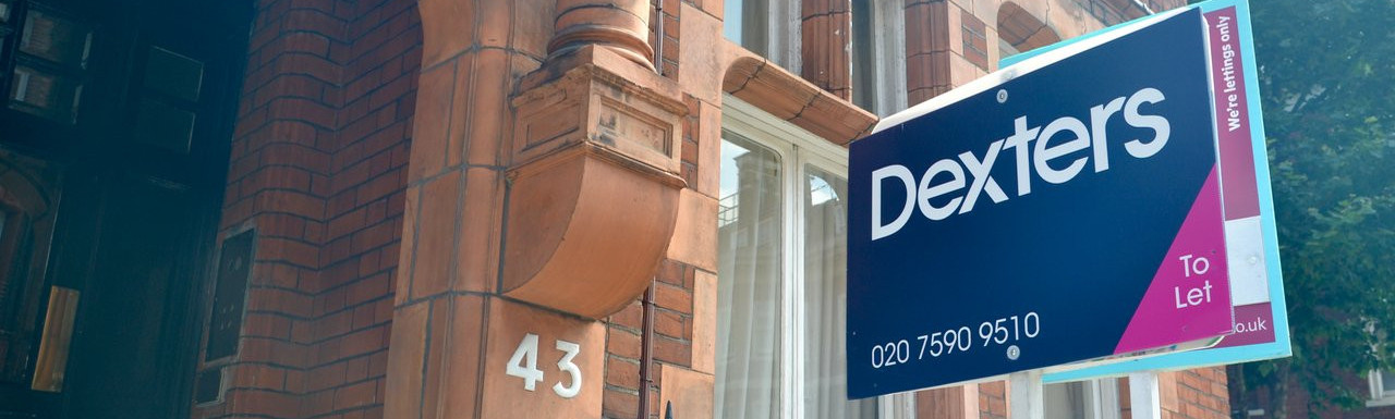 To let sign by Dexters at 43 Draycott Place in July 2017