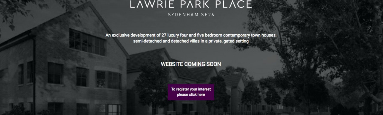 Lawrie Park Place development website at Lawrieparkplace.co.uk; screen capture.