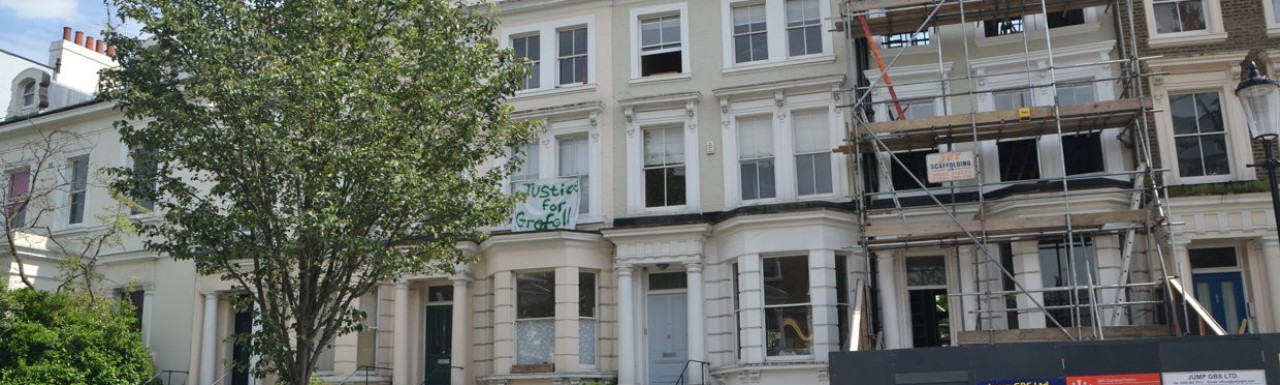 59 Blenheim Crescent building in Ladbroke Grove, London W11, in July 2017