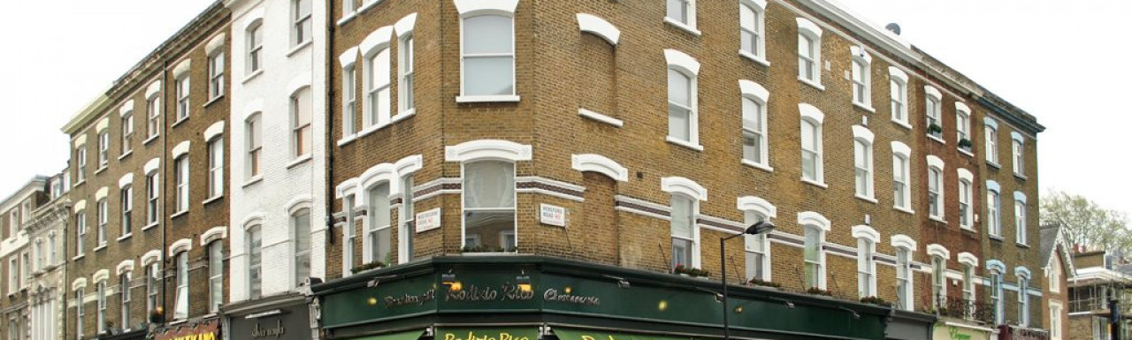 Rodicio Rico Churrascaria Brazilian Bar and Grill on the corner of Westbourne Grove and Hereford Road in 2012