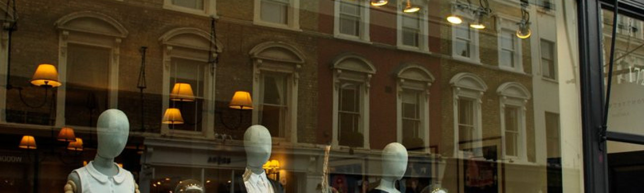 Twenty8Twelve by S. Miller fashion store window at 172 Westbourne Grove in May 2012.