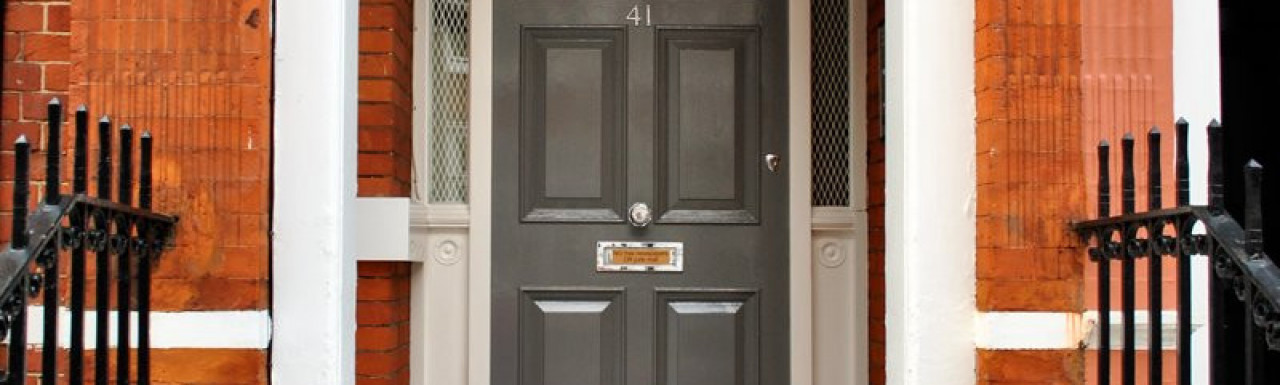 Entrance to 41 Palace Court in Bayswater, London W2.