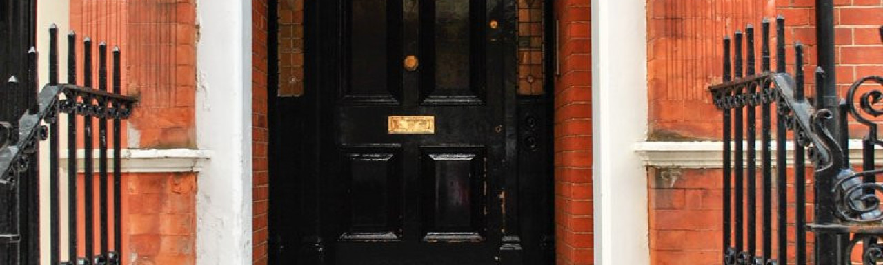 Entrance to 39 Palace Court in Bayswater, London W2.
