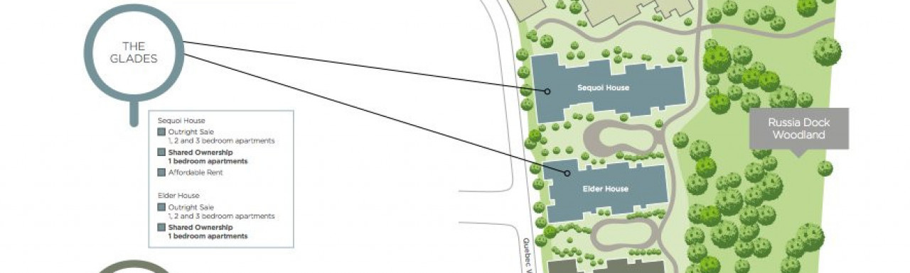 Site plan of Quebec Quarter in the brochure at lqpricedin.co.uk; screen capture