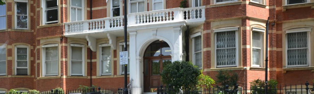 Sutherland House mansion block in Kensington, London W8.