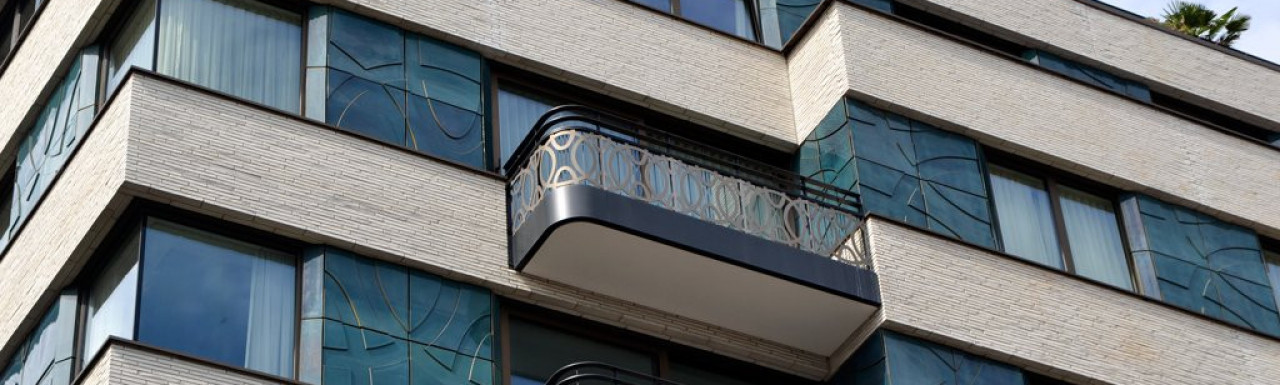 Decorative metalwork of the balconies by Stiff+Trevillion at Westbourne House.