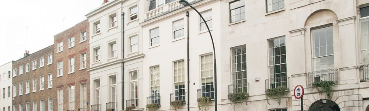 9 Fitzroy Square terraced house in Fitzrovia, London W1.