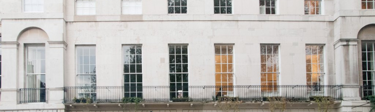 No. Six Fitzroy Square terraced house in Fitzrovia, London W1.