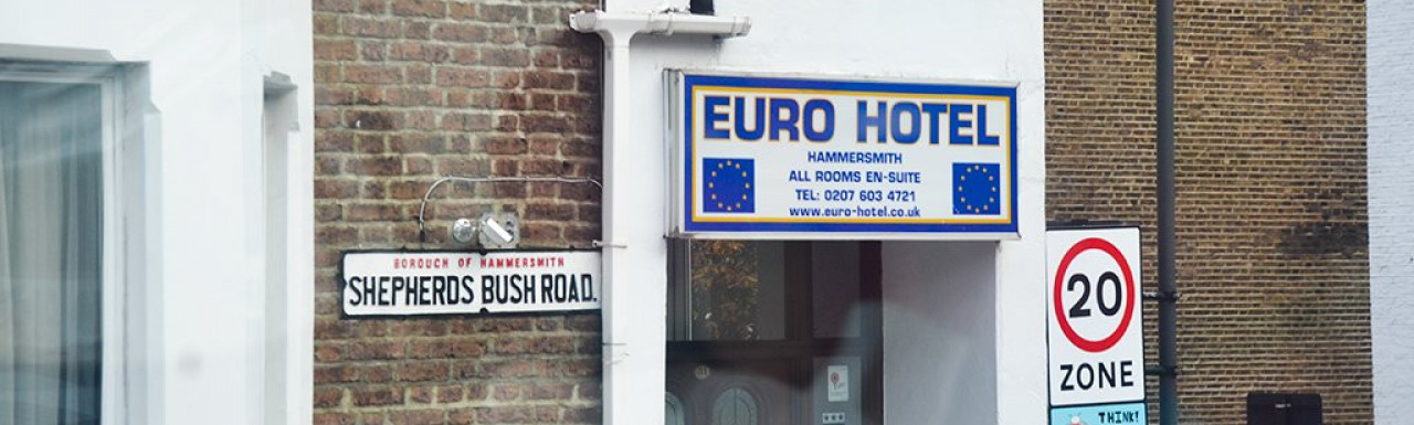 Euro Hotel at 31 Shepherds Bush Road in London W6.