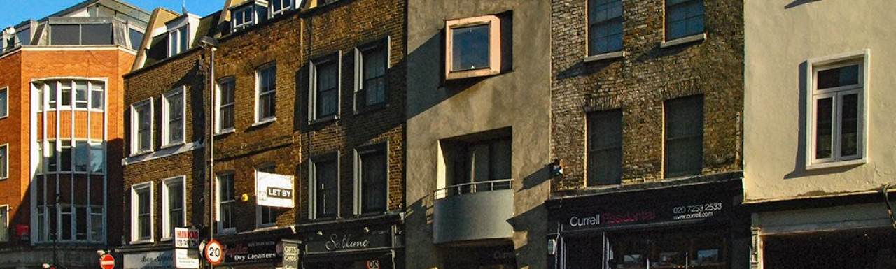 Estate agent Currell Residential at 122-124 St John Street in Clerkenwell, London EC1.