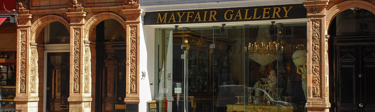 Mayfair Gallery at 39 South Audley Street in Mayfair, London W1.