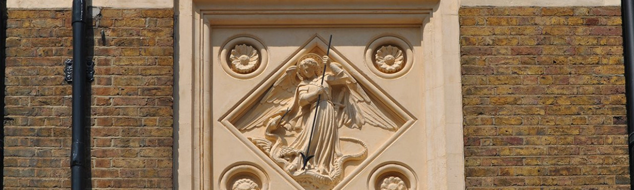 Relief above the entrance to 21 Star Street in London W2
