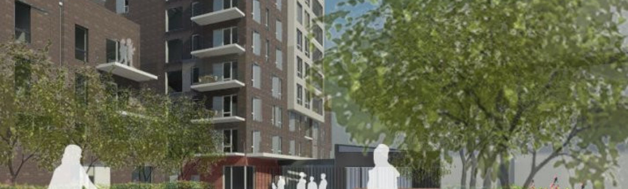 Visual of the new blocks planned for Redbrick Estate in London EC1; screen capture from islington.gov.uk.