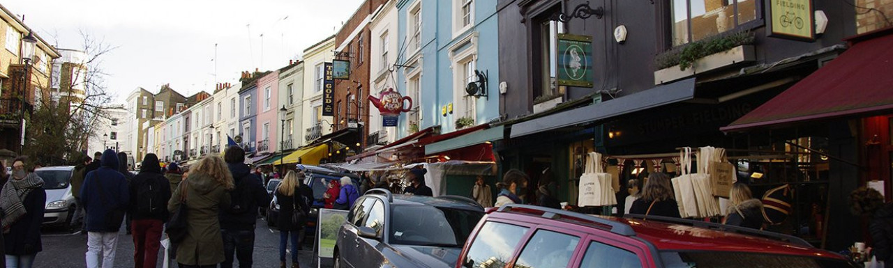 Highland Store and Stumper Fielding on Portobello Road in Notting hill, London W11.