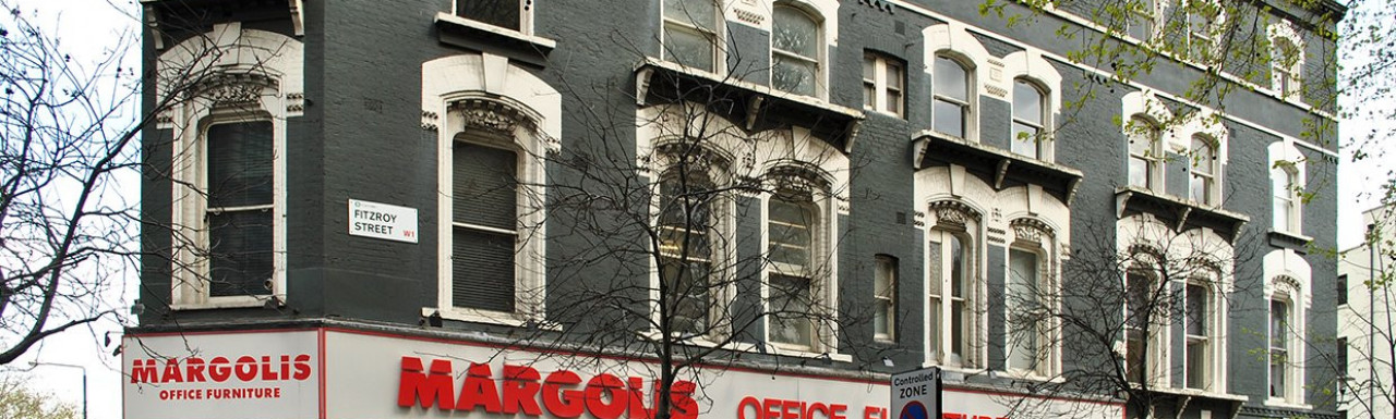 Margolis on the corner of Euston Road and Fitzroy Street in London NW1.