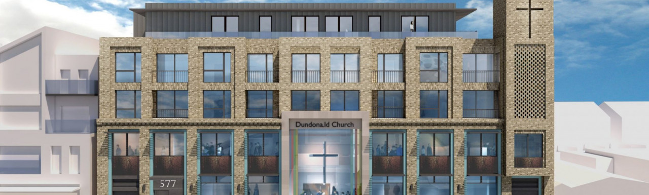 CGI of the Dundonald Church designed by Brimelow McSweeney Architects.