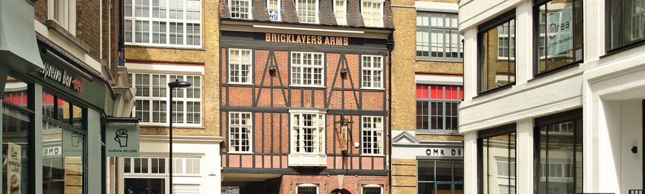 Bricklayers Arms at 31 Gresse Street in London W1.