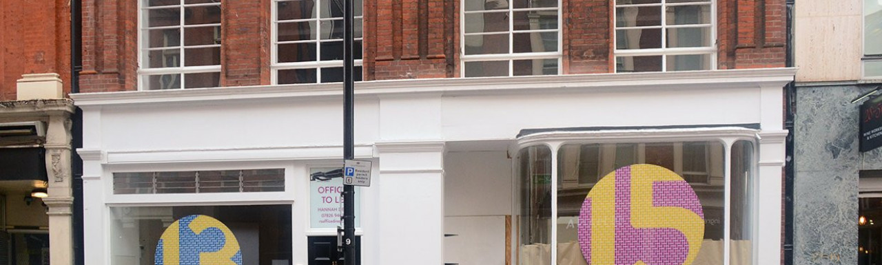 13-15 Maddox Street ground floor retail premises in 2016.