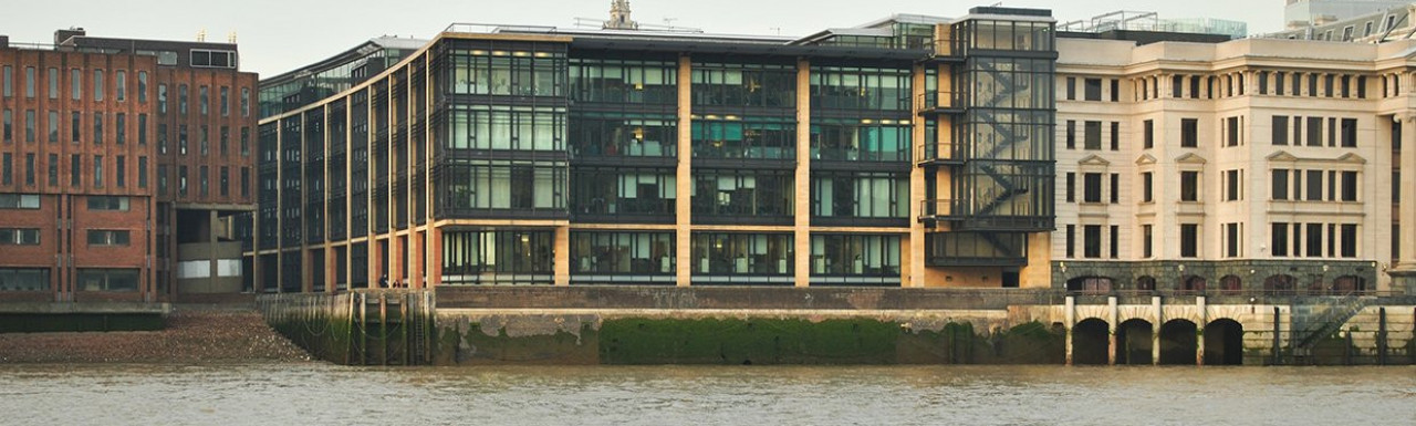 View to Thames Court office building from the River Thames.