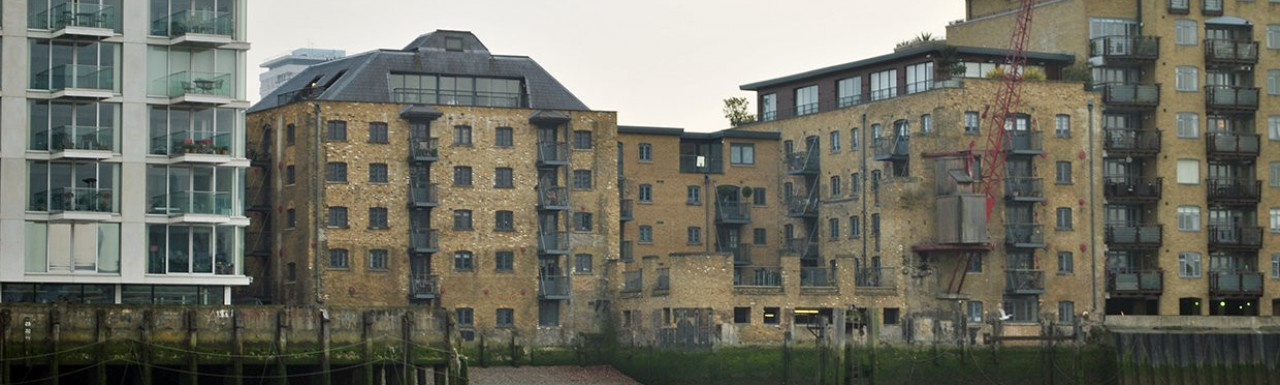 View to Tempus Wharf from the River Thames.