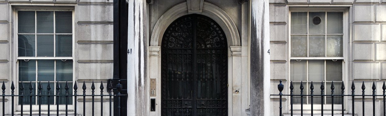 Entrance to 41 Upper Grosvenor Street building.