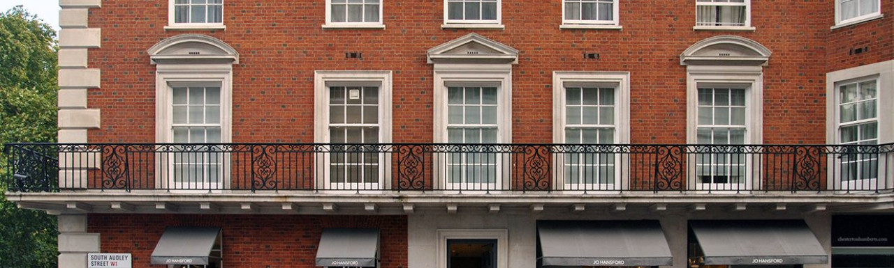 Jo Hansford store on the ground floor of 35-37 Grosvenor Square on South Audley Street.