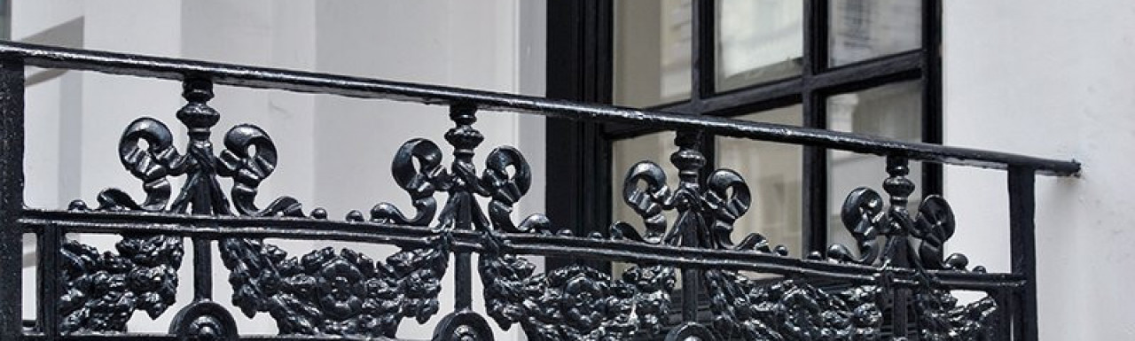 Entrance to 9 Queen's Gate Terrace in South Kensington, London SW7.
