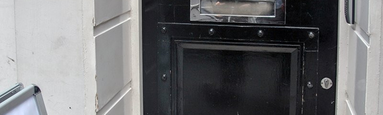 Entrance to 109 Gloucester Road in South Kensington, London SW7.