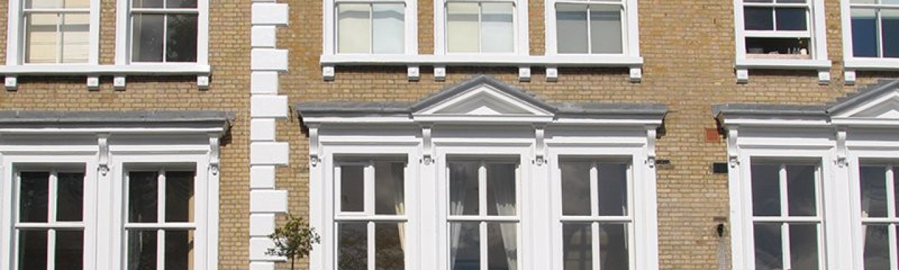 Doric portico at 21 Onslow Gardens in London SW7.