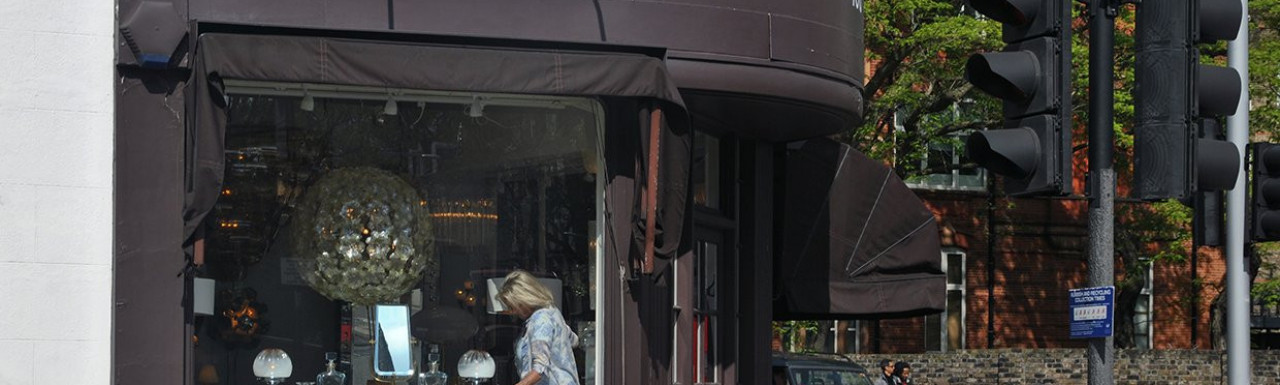 Valerie Wade at 108 Fulham Road in London SW6.