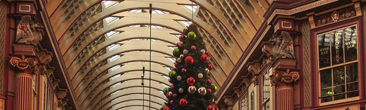 Leadenhall Market Christmas tree in December 2012.