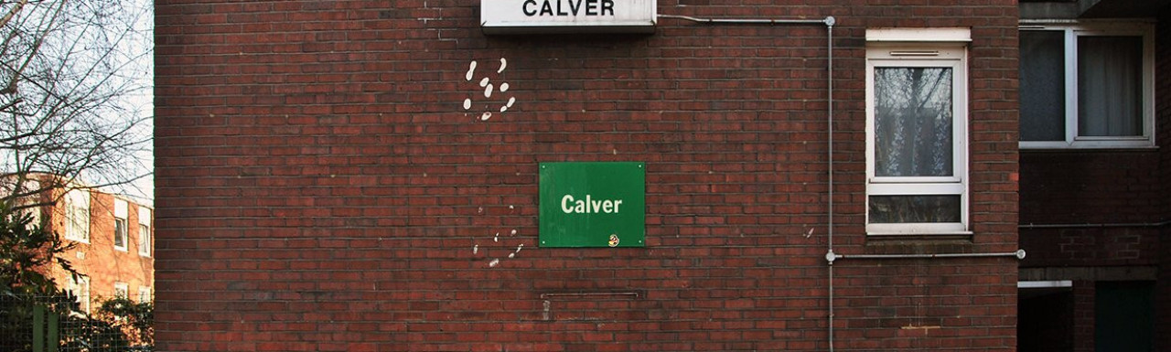 Calver flats at Ingestre Road Estate in London NW5.