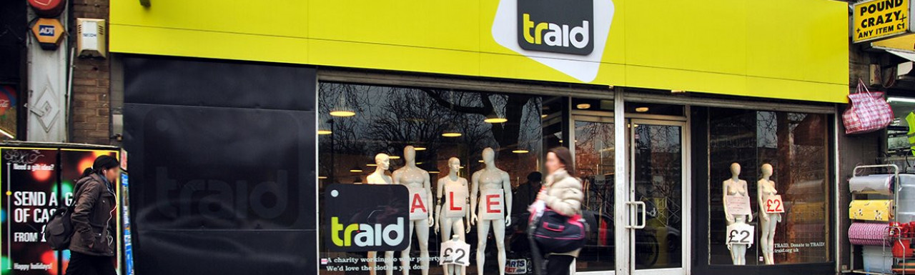 Traid charity shop at 154 Uxbridge Road in 2013.