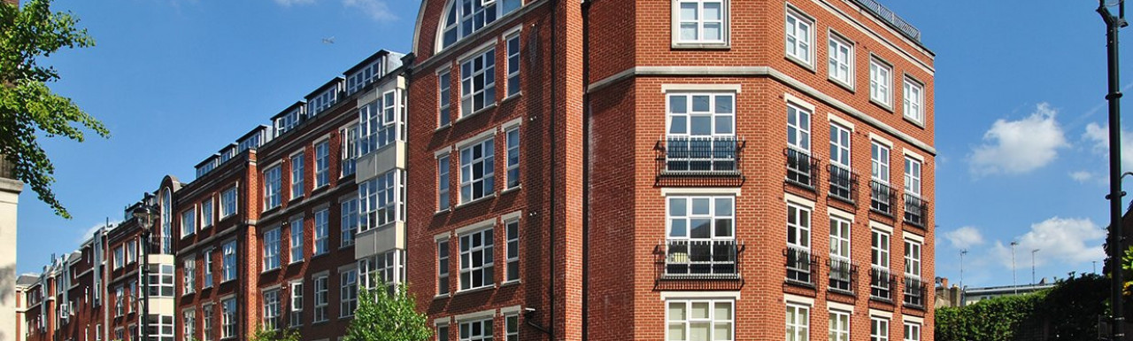 Royal Westminster Lodge apartment block on Elverton Street in London SW1.