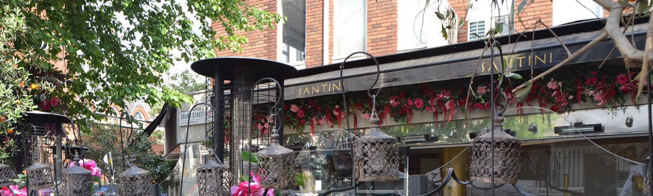 Santini restaurant on the ground level at 29 Ebury Street.
