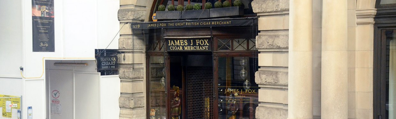 James J Fox cigar merchant at 19 St James's Street in London SW1.