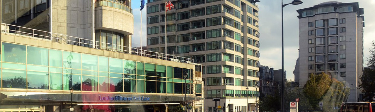 18-19 Old Park Lane building next to Hilton Park Lane hotel, overlooking Park Lane.