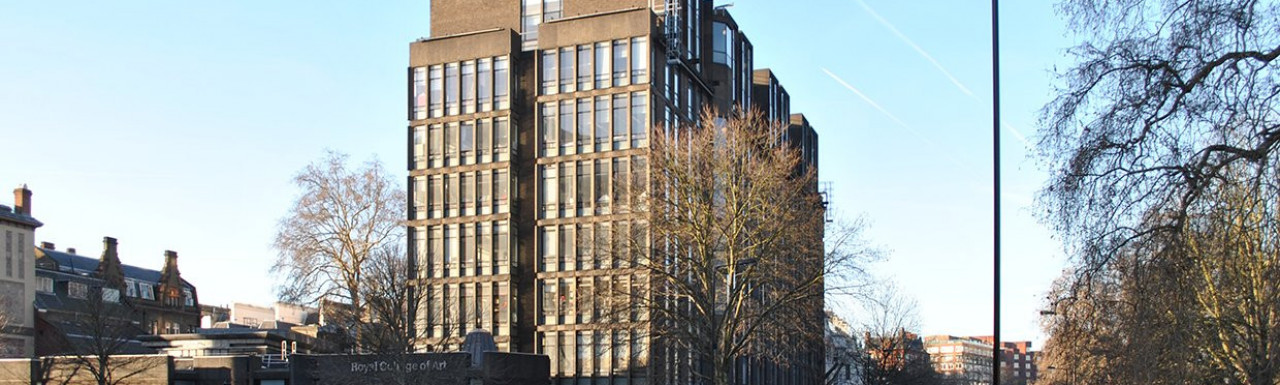 Royal College of Art building on Kensington Road.